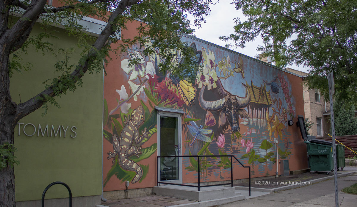 Resturant muralist wall painting denver colorado wall art